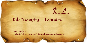 Kőszeghy Lizandra névjegykártya
